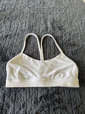 Lululemon Seamless White Bralette with Thin Straps